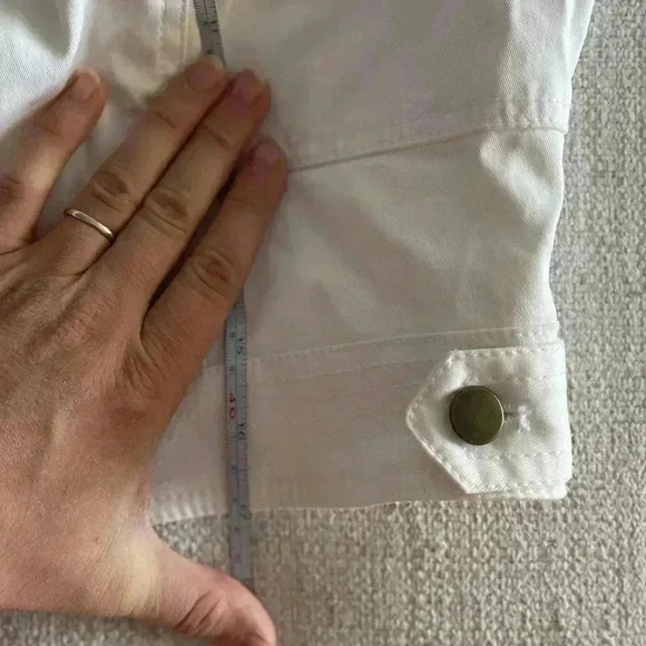 Cache Cropped Blazer Jacket Off White Size Medium M - Picture 8 of 9